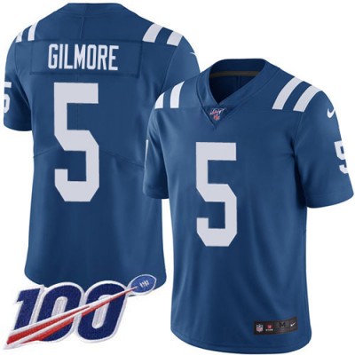 Nike Indianapolis Colts #5 Stephon Gilmore Royal Blue Team Color Men's Stitched NFL 100th Season Vapor Limited Jersey Men's